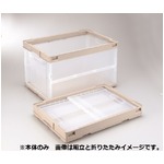 岐阜プラスチック工業 折りたたみコンテナ（オリコン） CB-S51NRL ベージュ透明
