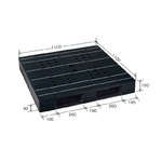 岐阜プラスチック工業　汎用プラスチックパレット　HB-D2・1111　片面仕様ブラック　1100×1100mm　自動倉庫対応