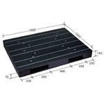 大型プラスチックパレット/物流資材 【1200×1600mm 両面使用/ブラック】 JCK-R2・120160 岐阜プラスチック工業