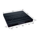 大型プラスチックパレット/物流資材 【1500×1600mm 両面使用/ブラック】 JCK-R2・150160 岐阜プラスチック工業