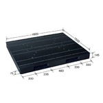 大型プラスチックパレット/物流資材 【1500×1800mm 両面使用/ブラック】 JCK-R2・150180 岐阜プラスチック工業