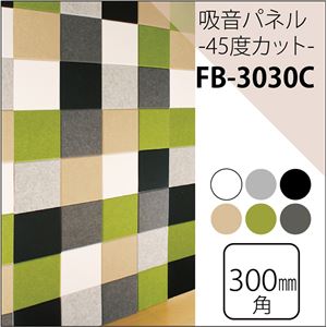 防音フェルトボード  吸音パネル45Ｃ (30×30cm)　同色2枚組 ホワイト