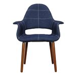 リプロダクト品 デザイナーズチェア イームズチェア オーガニックチェア【本体：デニムブルー ／脚：ブラウンBR】