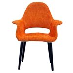 リプロダクト品 デザイナーズチェア イームズチェア オーガニックチェア【本体：オレンジ ／脚：ブラック BK】