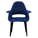リプロダクト品 デザイナーズチェア イームズチェア オーガニックチェア【本体：デニムブルー ／脚：ブラック BK】