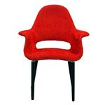 リプロダクト品 デザイナーズチェア イームズチェア オーガニックチェア【本体：レッド ／脚：ブラック BK】