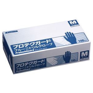 (業務用10セット) 日本製紙クレシア プロテクガード ニトリルグローブ青L100枚 商品写真