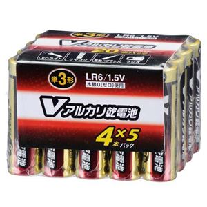 （業務用20セット） オーム電機 アルカリ乾電池 単3形20本 LR6／S20P／V