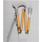 ピップ グランマおりたたみ4段階伸縮式杖オレンジ