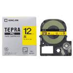 キングジム テプラPROテープ 黄に黒文字 12mm 5本