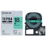 キングジム テプラPROテープ 緑に黒文字 18mm 5本