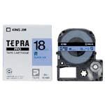 キングジム テプラPROテープ 青に黒文字 18mm 5本