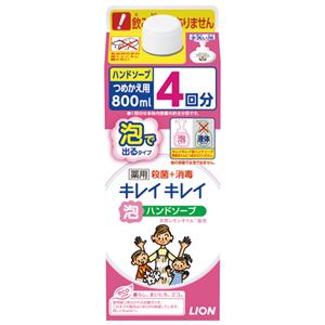 （まとめ） ライオン キレイキレイ泡ハンドソープ 詰替 800mL【×10セット】