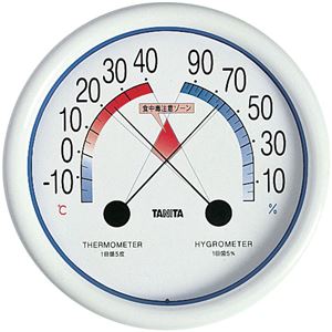 （まとめ） タニタ 食中毒注意ゾーン付温湿度計 WH5488【×5セット】