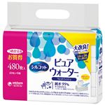 （まとめ） ユニチャーム ピュアウォーターウェット詰替 60枚×8個【×10セット】