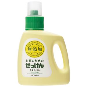 （まとめ） ミヨシ石鹸 無添加 洗濯用液体せっけん 本体 1.2L【×10セット】