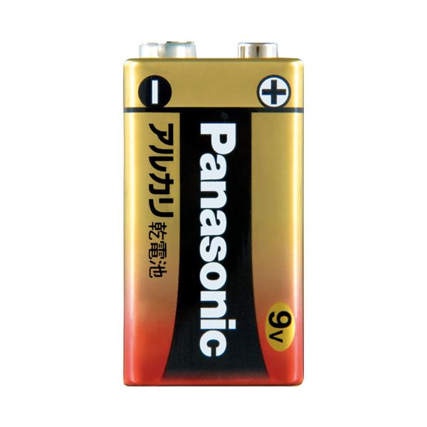 （まとめ） Panasonic アルカリ乾電池 9V 6LR61XJ／1S(×10セット) b04