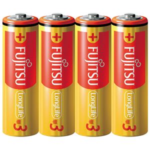 （まとめ） 富士通 アルカリ乾電池LongLife単3形4個 LR6FL（4S）【×30セット】