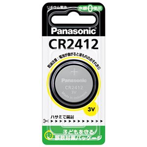 （まとめ） Panasonic コイン型リチウム電池 CR-2412P【×10セット】