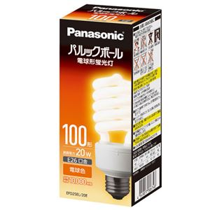 （まとめ） Panasonic 電球型蛍光灯 D100形 電球色 EFD25EL20E【×5セット】