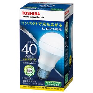 （まとめ） 東芝ライテック LED電球 広配光40W 昼白色 LDA4N-G-K／40W【×10セット】