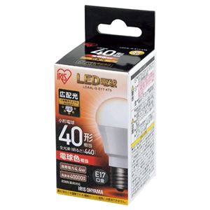 （まとめ） アイリスオーヤマ LED電球40W E17 広配 電球 LDA4L-G-E17-4T5【×10セット】