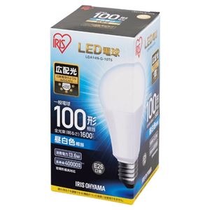 （まとめ） アイリスオーヤマ LED電球100W E26 広配 昼白 LDA14N-G-10T5【×5セット】