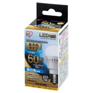 （まとめ） アイリスオーヤマ LED電球60W 全方向 昼白 LDA7N-G-E17／W-6T5【×5セット】