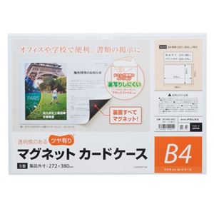 （まとめ） マグエックス マグネットカードケースツヤ有B4 MCARD-B4G【×10セット】