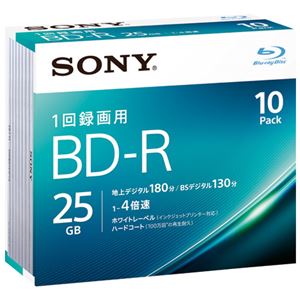 （まとめ） ソニー 録画用BD-R 25GB 10枚 10BNR1VJPS4【×5セット】