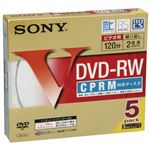 （まとめ） ソニー 録画用DVD‐RW 5枚 5DMW12HPS【×10セット】