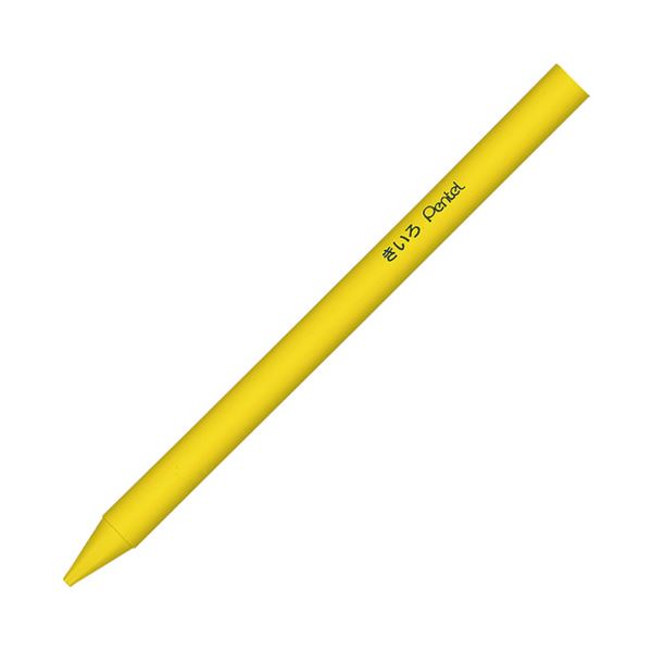 (まとめ) ぺんてる パスティック 色鉛筆 きいろ 10本 GC-T12R (×5セット) b04