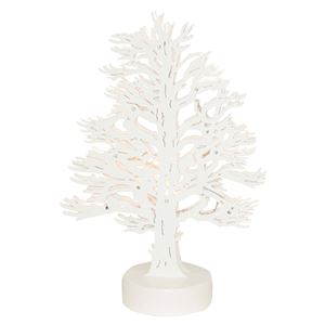 LEDスタンドライト/テーブル照明器具 【ホワイト】 幅23cm×奥行10.5cm×高さ32cm 木製 『Tree』 CAL-8199-WH 商品画像