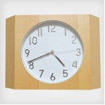 壁掛け時計/ウォールクロック 【Teton ビーチ】 木製×ガラス 文字盤：数字 CCL-5407-BC