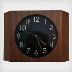 壁掛け時計/ウォールクロック 【Teton ウォールナット】 木製×ガラス 文字盤:数字 CCL-5407-WN 商品画像