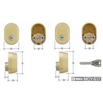 三協アルミ、新日軽 MIWA PR交換用シリンダー GO ゴールド