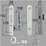 TOSTEM 引手内外錠・召合せ外錠セット L1Y48 ホワイト
