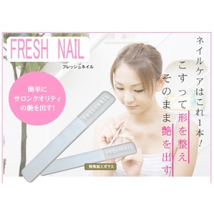 簡単 爪磨き/爪やすり 10個セット 【約13mm×90mm×2.8mm】 特殊加工ガラス製 半永久使用可 『フレッシュネイル』 〔洗面所〕 簡単 爪磨き/爪やすり 10個セット 【約13mm×90mm×2.8mm】 特殊加工ガラス製 半永久使用可 『フレッシュネイル』 〔洗面所〕