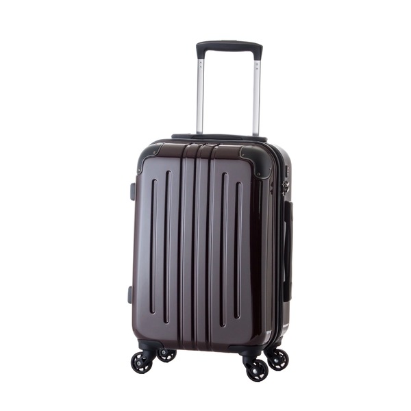 【機内持ち込み可】 軽量スーツケース/キャリーバッグ 【カーボンワイン】 29L 2.6kg ファスナー 大型キャスター TSAロックf00