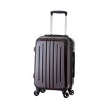 軽量スーツケース/キャリーバッグ 【カーボンワイン】 46L 3.3kg ファスナー 大型キャスター TSAロック
