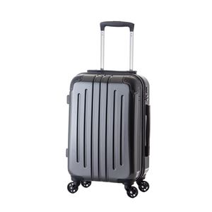 軽量スーツケース/キャリーバッグ 【カーボンブラック】 61L 3.8kg ファスナー 大型キャスター TSAロック 商品画像