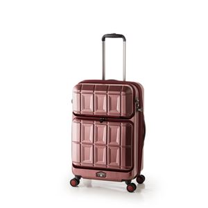 スーツケース 【マットブラッシュレッド】 拡張式(54L+8L) ダブルフロントオープン アジア・ラゲージ 『PANTHEON』 商品画像