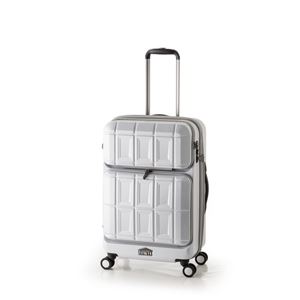 スーツケース 【マットブラッシュホワイト】 拡張式(54L+8L) ダブルフロントオープン アジア・ラゲージ 『PANTHEON』 商品画像