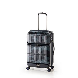 スーツケース 【ネイビーカモフラージュ】 拡張式(54L+8L) ダブルフロントオープン アジア・ラゲージ 『PANTHEON』 商品画像