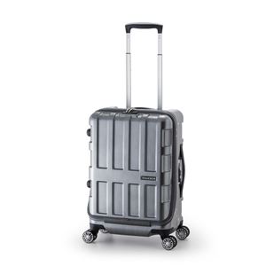 フロントオープン式スーツケース/キャリーバッグ 【ガンメタブラッシュ】 36L 機内持ち込み可 アジア・ラゲージ 『MAX BOX』 商品画像