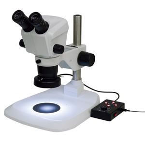 アームスシステム AR-Z65P-72 双眼ズーム式実体顕微鏡(ズーム比6.5 視野数22) ポール式架台 リング照明セットI 商品写真