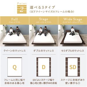 モダンデザイン ローベッド ヘッドボード付き ステージベッド セミダブル (ベッドフレームのみ) 『Rolyalstage』ロイヤルステージ ダークブラウン モダンデザイン ローベッド ヘッドボード付き ステージベッド セミダブル (ベッドフレームのみ) 『Rolyalstage』ロイヤルステージ ダークブラウン