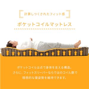 ポケットコイルマットレス セミシングル SS 『 フィットスリーパー -理想的な寝姿勢をサポート-』 アイボリー 【1年保証】 ポケットコイルマットレス セミシングル SS 『 フィットスリーパー -理想的な寝姿勢をサポート-』 アイボリー 【1年保証】