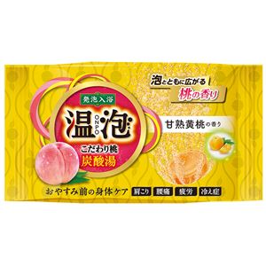 アース製薬 温泡こだわり桃炭酸湯甘熟黄桃1錠 × 20 点セット