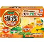 アース製薬 温泡とろり炭酸湯ぜいたく柑橘柚子12錠入 × 3 点セット